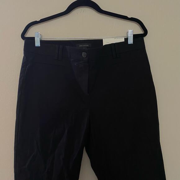 Ann Taylor The Cotton Crop Pant in Black sz 10 - Picture 4 of 5